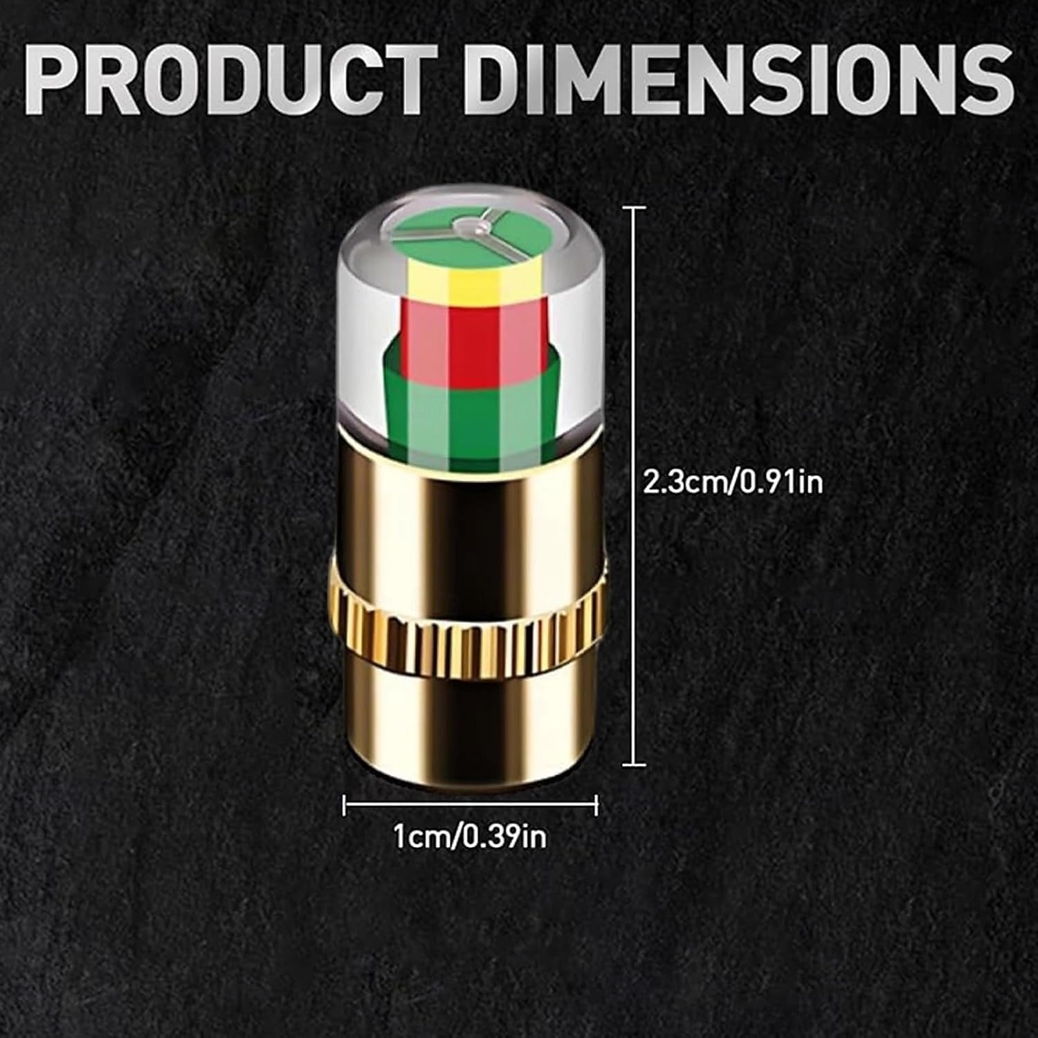 4 db gumiabroncsnyomás-ellenőrző szelepszár-sapka, 2,4 bar 36 psi autó gumiabroncsnyomás-ellenőrző érzékelő kijelző 3 színű szemriasztással, univerzális szelepszár-sapkák autókhoz 2026 - $9.99 –P12