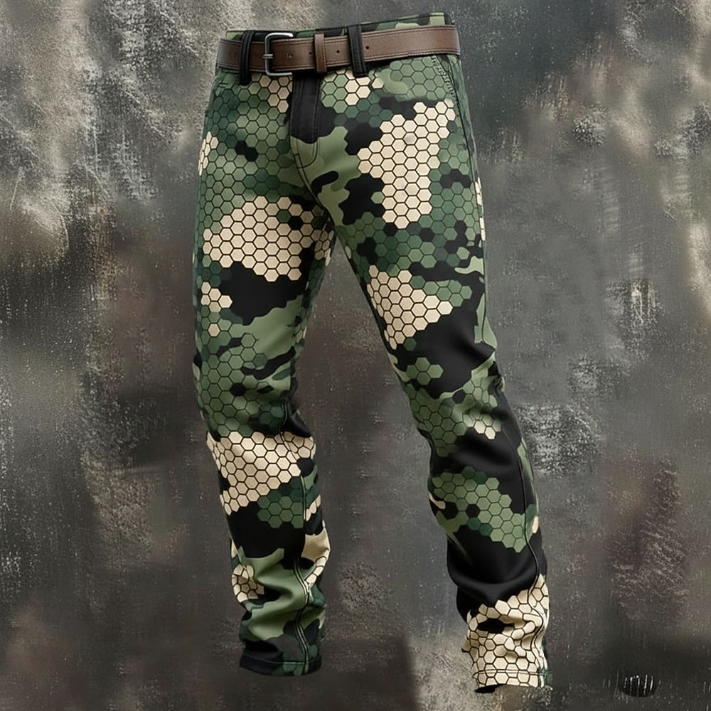 Voor heren Geometrisch camouflage Camouflage Kleur Broek Pakken Kostuumbroek Medium Taille Casual Buiten Vakantie Slim Fit Broek met Zakken Lente Herfst 3D-afdrukken Paars Groen Leger Groen 2026 - $31.99 –P1