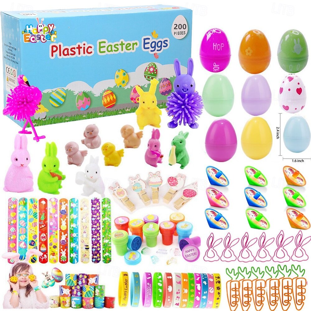 Easter Egg Toy Assortment for Kids, Large Easter Party Favor Set with Plastic Eggs, Mini Toys, Stickers & Fillers, Easter Basket Stuffers, Egg Hunt Prizes & Classroom Rewards 2026 - $25.99 –P3