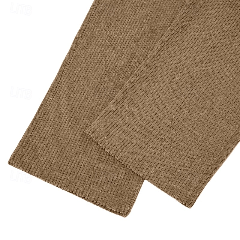 Per uomo Pantaloni da tuta Pantaloni Pantaloni in velluto a coste Pantaloni Larghi Pantaloni della tuta a gamba dritta Coulisse Elastico in vita Tinta unica Comodità Lunghezza intera Casuale del 2026 a $25.99 –P3