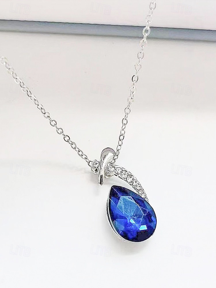 Женский ювелирный набор из сплава и циркона – элегантное колье и серьги в форме капли, доступны в нескольких цветах, идеально подходят для свадеб и вечерних мероприятий. 2026 - $9.99 –P9