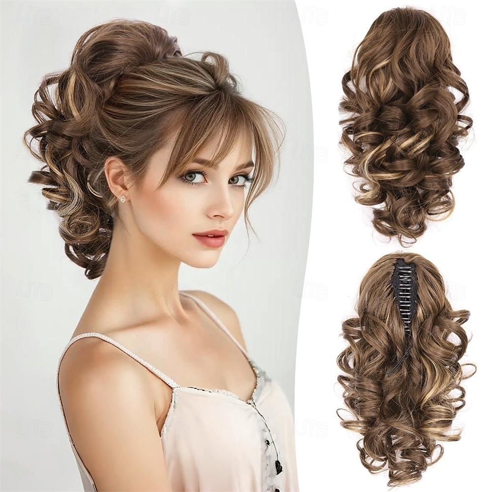 Clip on Ponytails for Women - 12 Inch Curly Ponytail Extension, Wavy Pony Tails Hair Extensions, Synthetic Hair Extensions Ponytail, Clip in Ponytail 2026 - $14.99 –P1