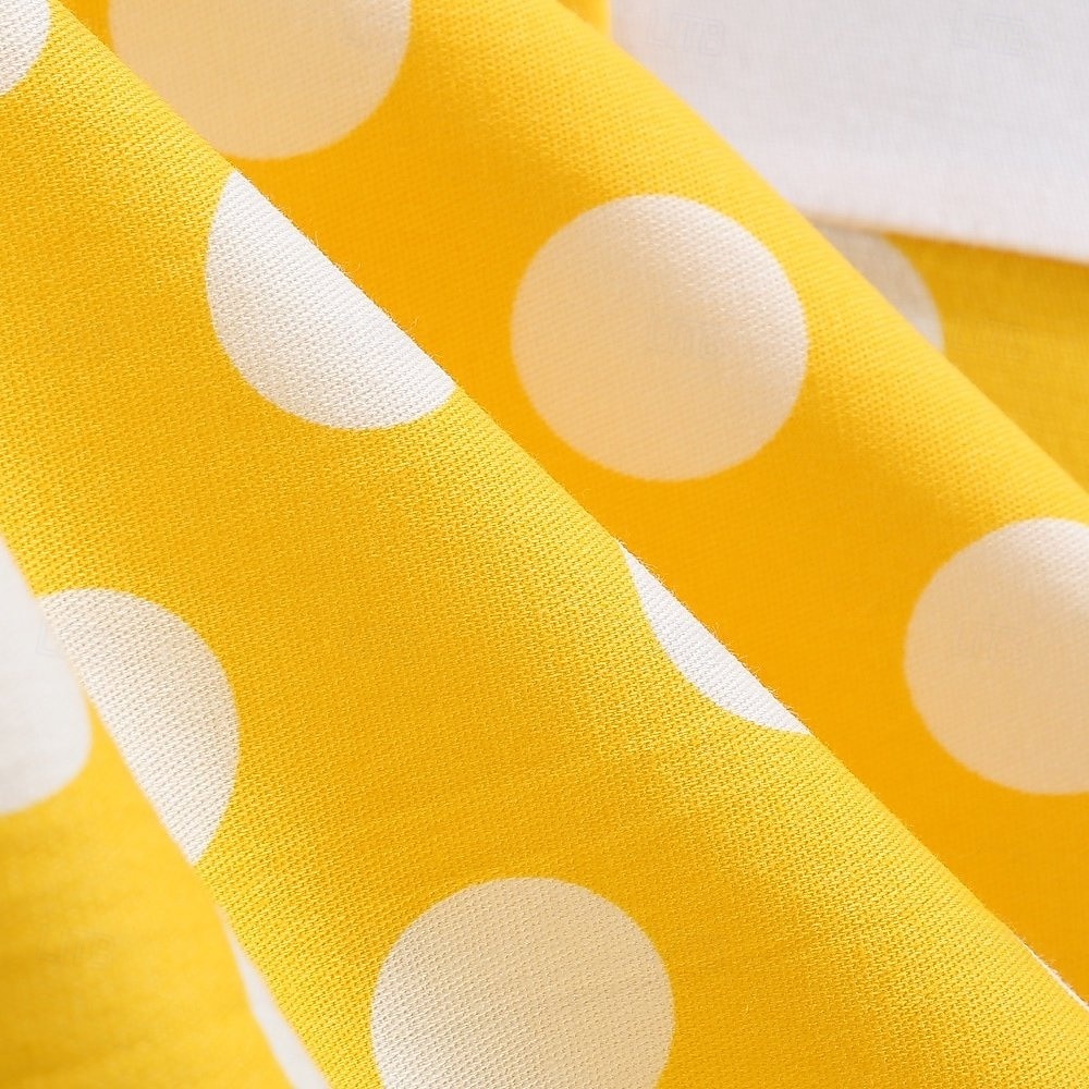 Vintage inspiriert Midlänge A-Linie Kleid Swing-Kleid Kurze Ärmel Tupfen A-Linie Kostüm Mädchen Kindertag Maskerade Urlaub Alltagskleidung Kinder Kleid Abschlussballkleider Sommer Frühling 2026 - $52.99 –P4