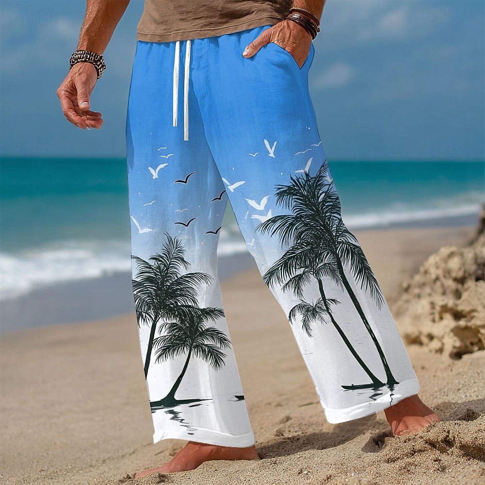 Per uomo Albero di Cocco Colore sfumato Piante Tropicali Pantaloni Pantaloni Larghi Pantaloni casual Misura del girovita medio Hawaiano All'aperto Vacanza Abbigliamento mare Coulisse elastica in vita del 2026 a $27.99 –P2