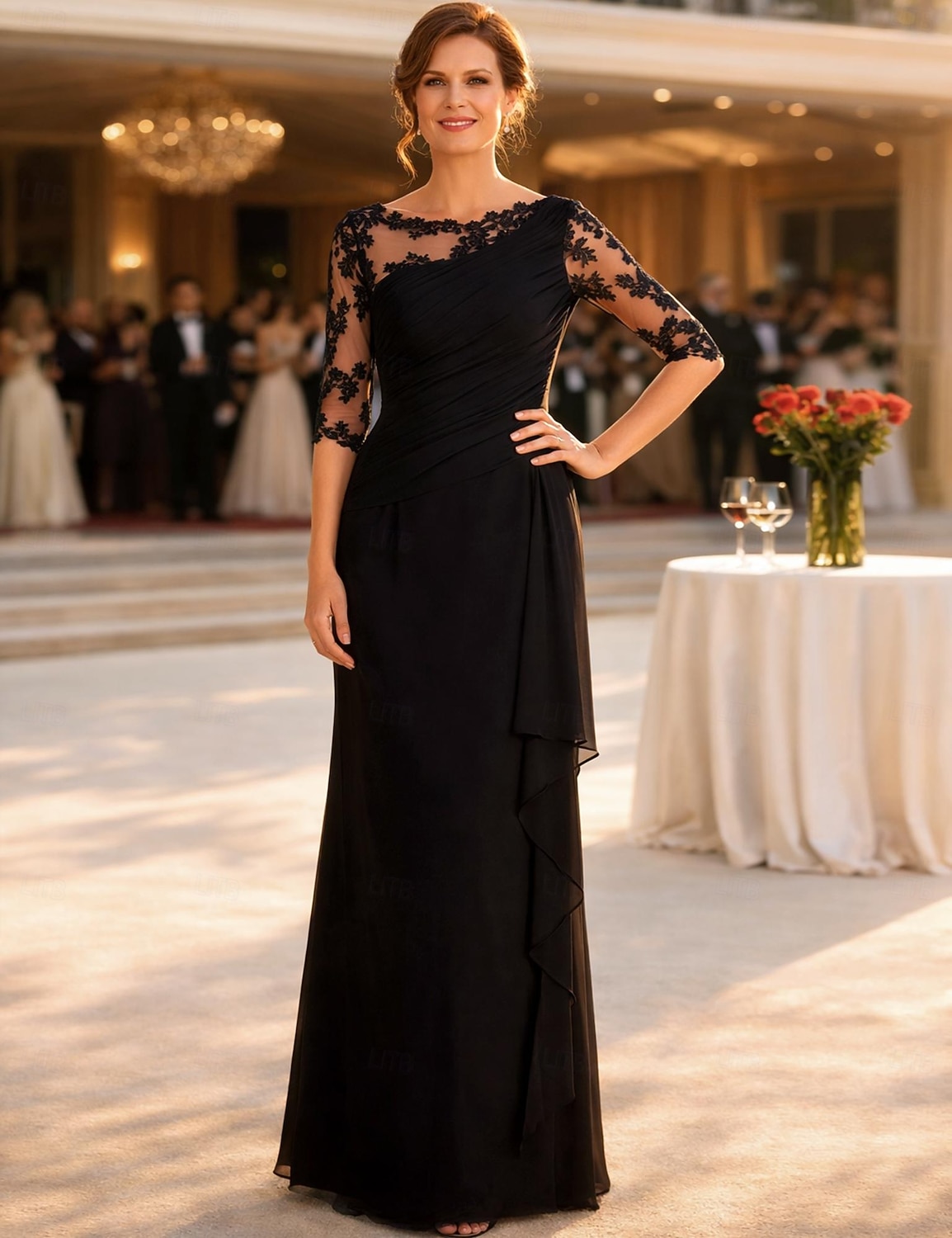 Sheath Column Floor Length Wedding Guest Dress Formal Dresses Evening Gown  Mother of the Bride Dress