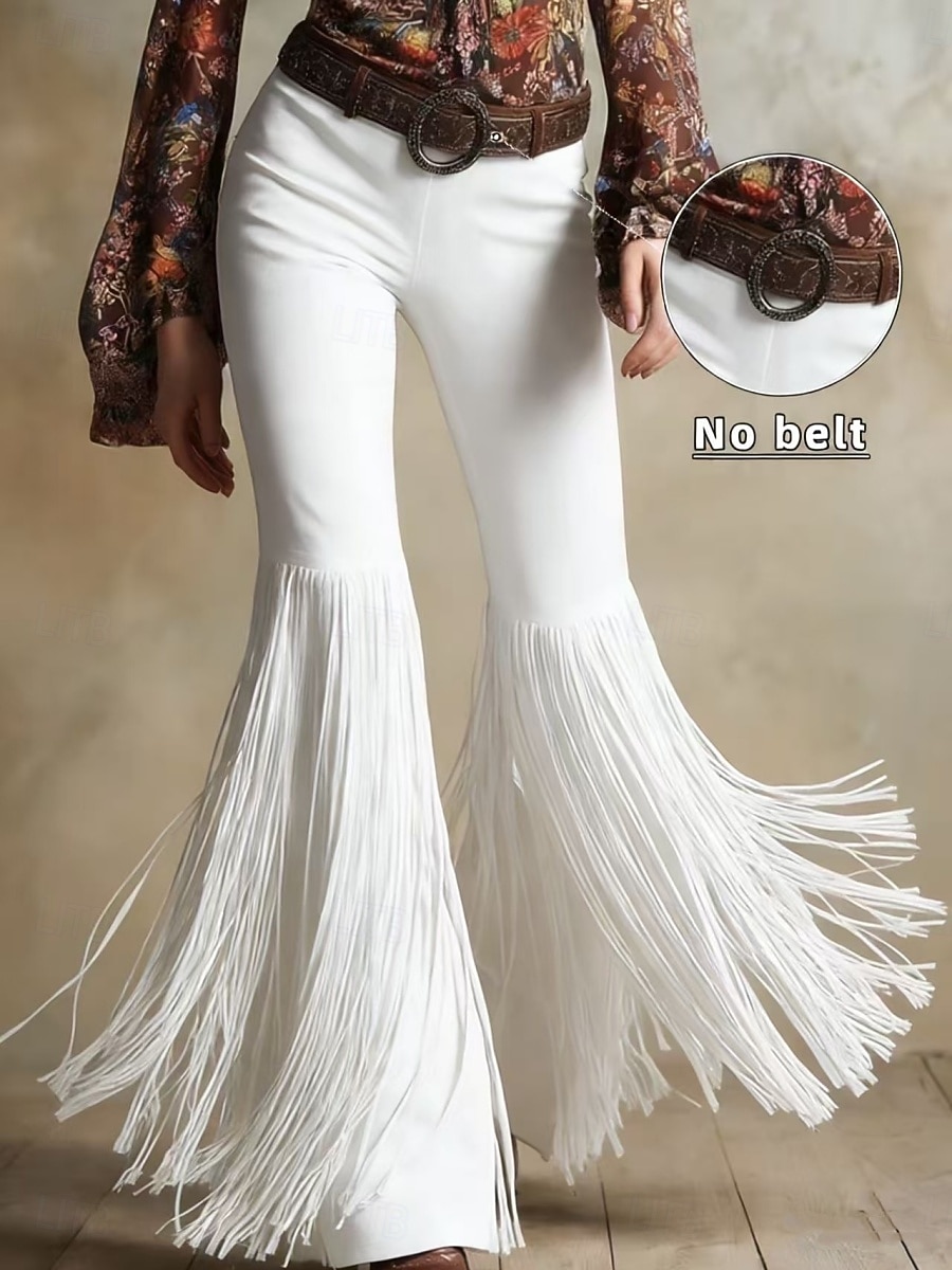 Γυναικεία Παντελόνια Παντελόνι Faux Suede Φουντωμένο παντελόνι Κολάν Διακοπές Βίντατζ Μοντέρνα Πλήρες μήκος Ψηλή Μέση Σκέτο Φούντα Άνεση Moale Αναπνέει Ανελαστικό ΕΞΩΤΕΡΙΚΟΥ ΧΩΡΟΥ Πάρτι Δρόμος 2026 - $44.99 –P2