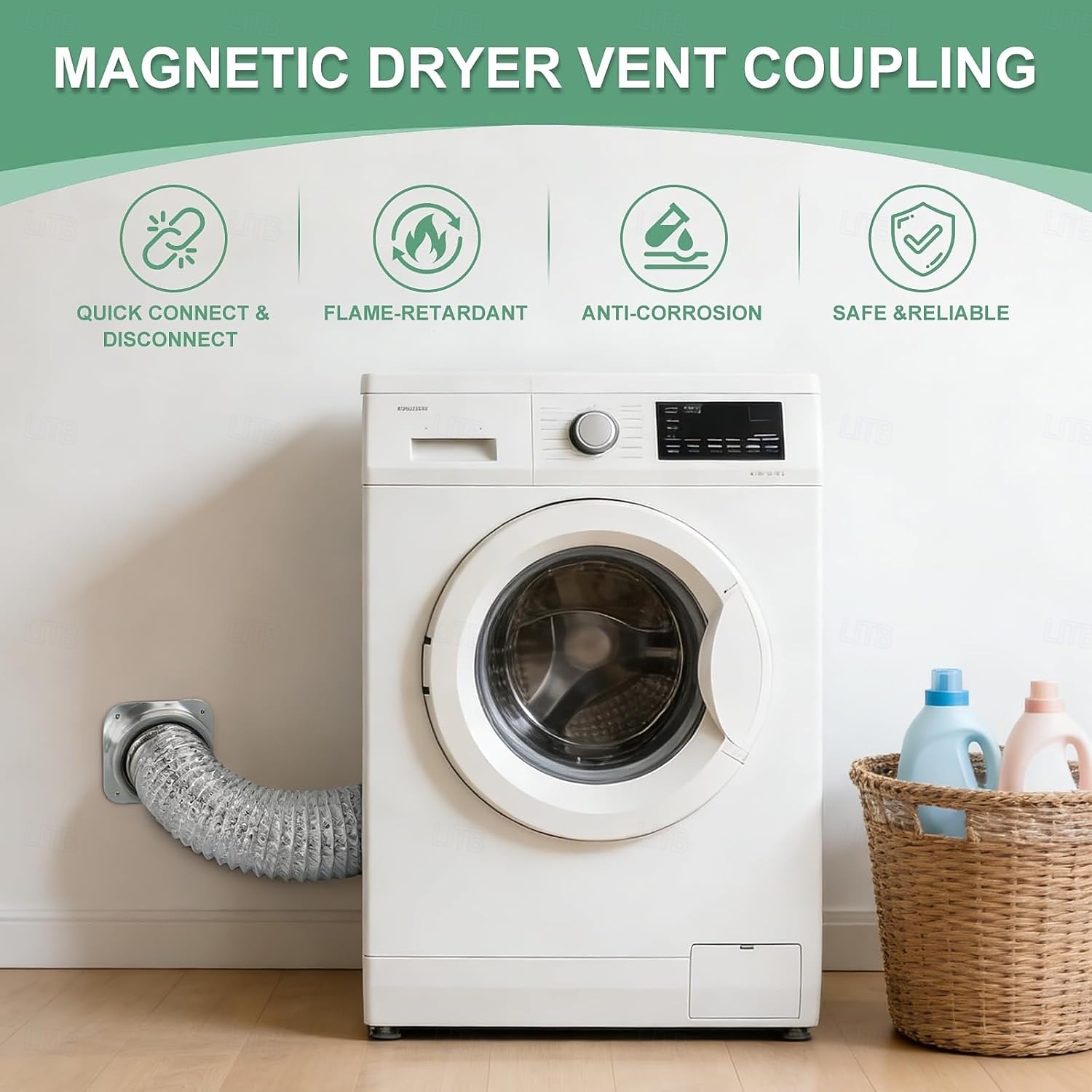 Magnet Dryer Vent Connector Magnet Dryer Vent Coupling Self Alignment Airtight Dryer Ventilation Port Exhaust Connector Kit 2026 - $82.99 –P7