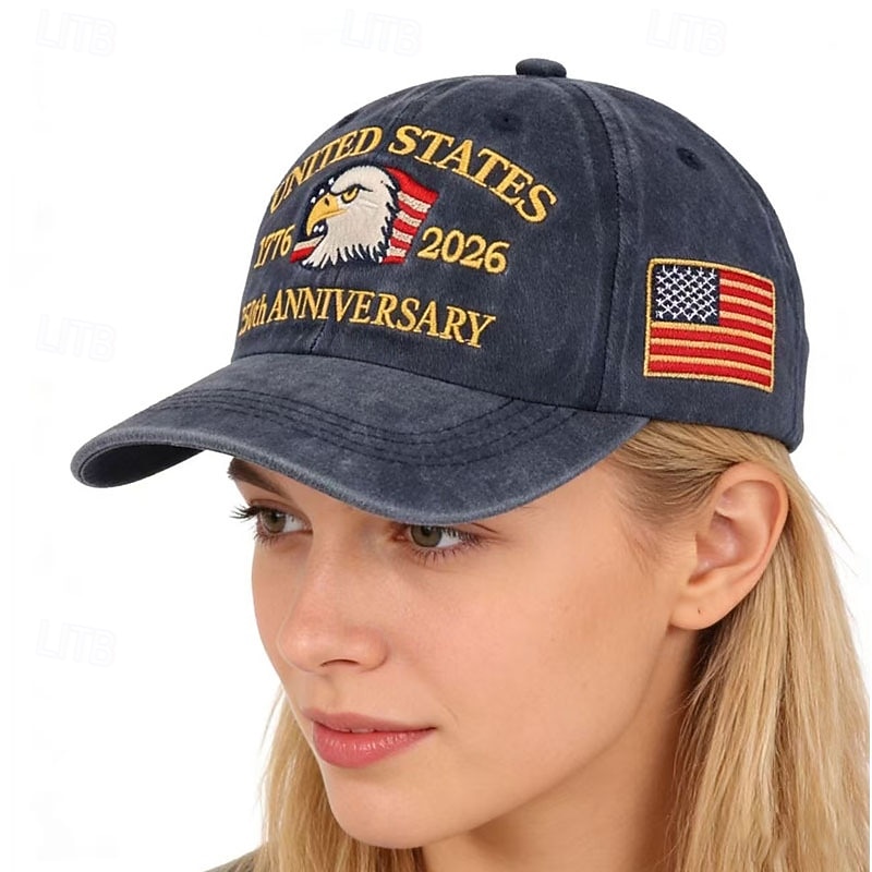 Gorra de Béisbol Águila Bandera estadounidense Retro Antiguo Herencia Patriótico 1776-2026 para Unisexo Adulto Impresión 3D  para Día de la Independencia 4 de julio Exterior Casual Diario Desfile 2026 - $20.99 –P2