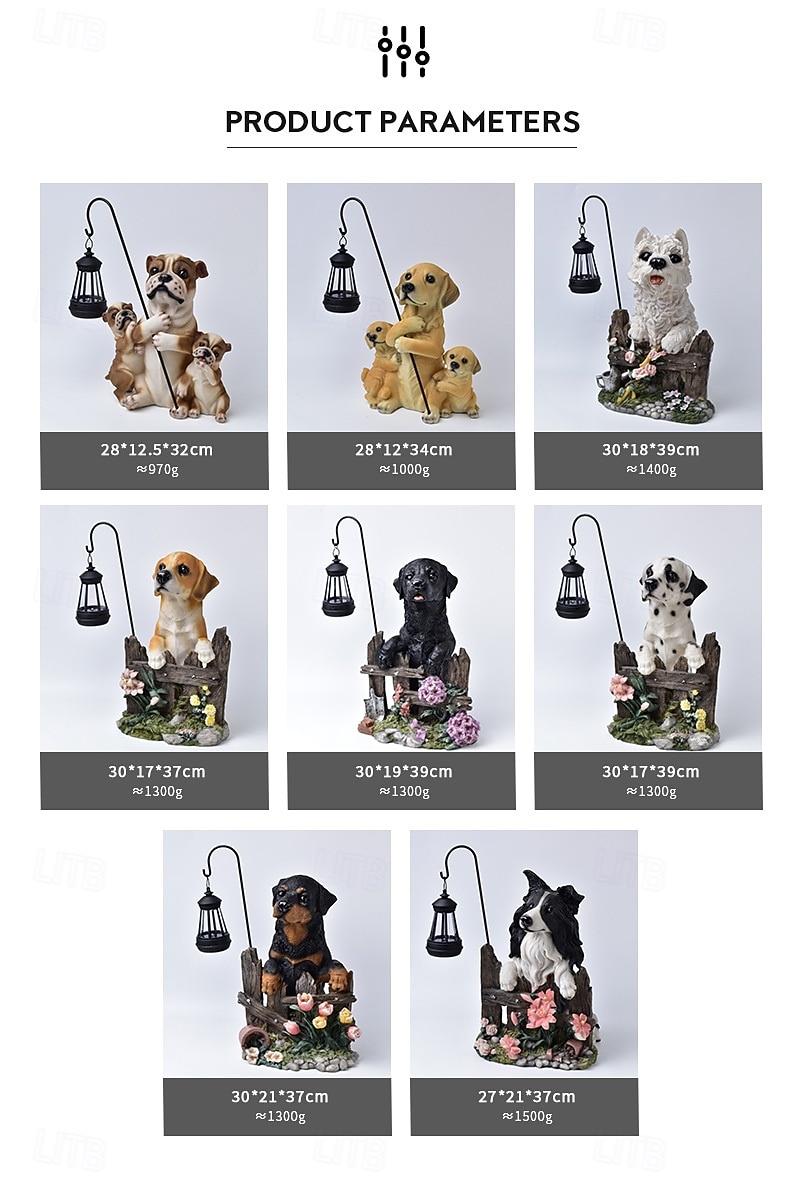 1 Pc Outdoor Solar Waterproof Dog Figurine Light, Garden Yard Lawn Pathway Decor, Resin Puppy Solar Garden Light, Landscape Accent Lighting for Farm, Patio, Outdoor Decorative Lights 2026 - $30.99 –P1
