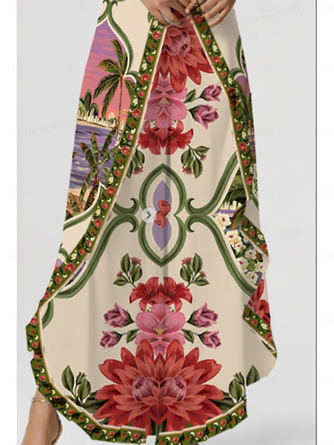 Hawaii Palm silkeslena satinbyxor med blommönster 2026 - $91.99 –P1