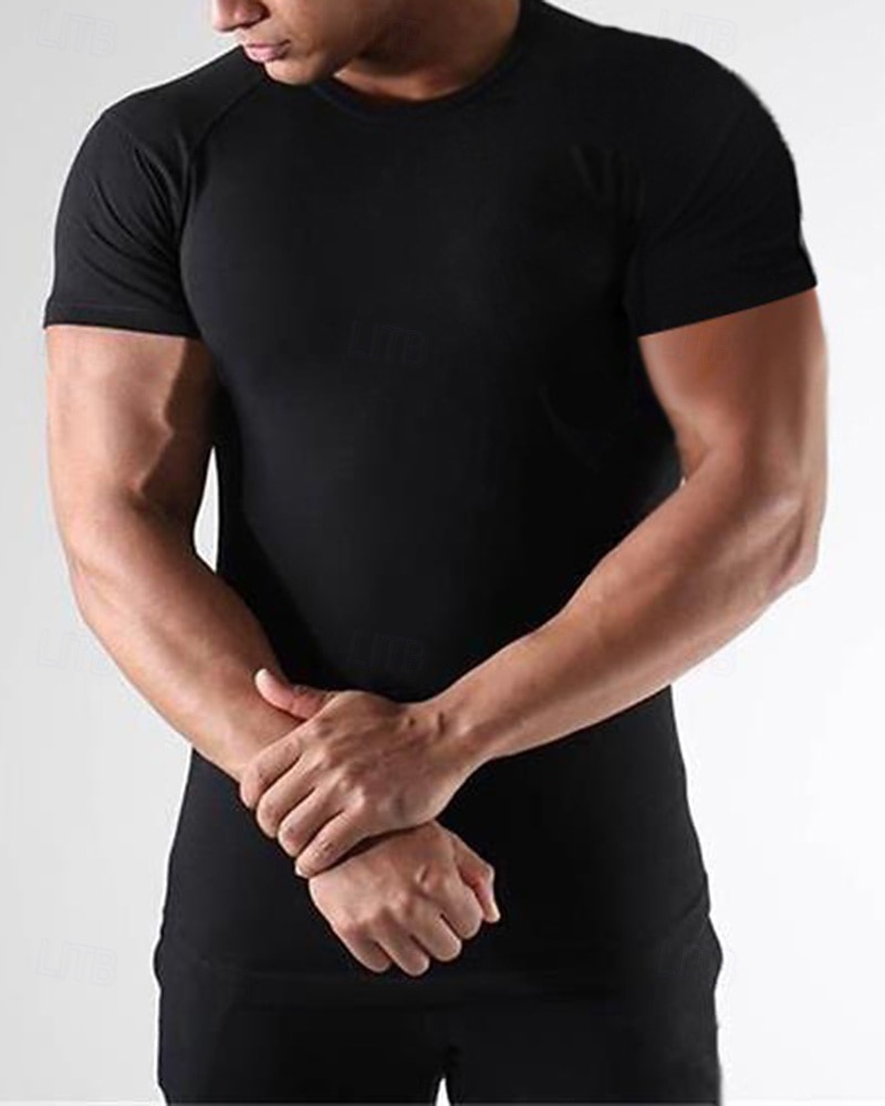 Per uomo Tinta unita T-shirt da corsa Maglia a compressione Maglia da corsa Estate Primavera Autunno Manica Corta Asciugatura Rapida Compressione Traspirante Allenamento in Palestra Allenamento del 2026 a $21.99 –P7