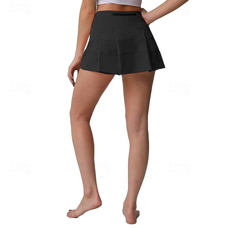 Per donna Tinta unita Gonna casual Gonna da tennis Gonne da tennis con pantaloncini Tasca Asciugatura Rapida Traspirante Corsa Fitness Yoga Gonna Gonna-pantaloncini Nero Bianco Rosa Abbigliamento da del 2026 a $44.99 –P18