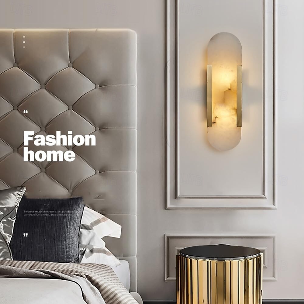 fali lámpák hálószobába modern márvány falikar fali lámpa fürdőszobai mosdófali világítás kőből készült művészeti fali lámpa 2026 - $122.99 –P10