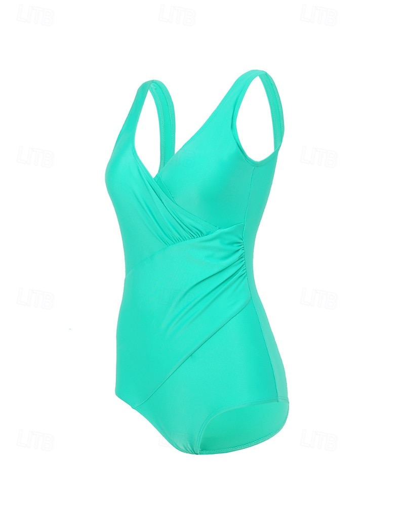 Γυναικεία Πρότυπο Προστατευτικά Ονόματος One Pieces Rash Guards Μαγιό Ολόσωμα κομμάτια Μονόχρωμο Άνοιγμα πίσω Προστασία UV Ελαστικό Αμάνικο Μαγιό Κορμάκι Σέρφινγκ Καταδύσεις Κολύμβηση Καλοκαίρι 2026 - $17.99 –P14