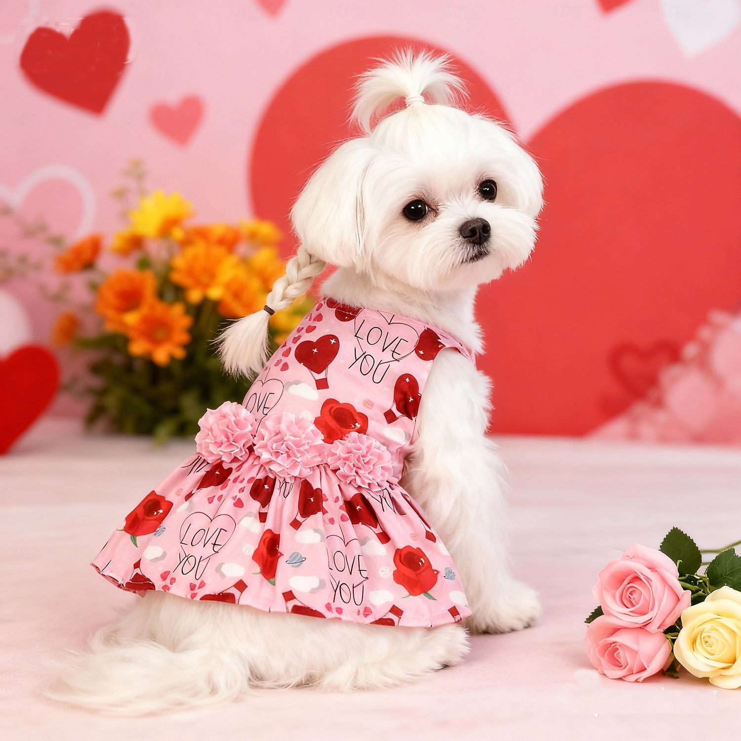 Собаки Платья Симпатичные Стиль Мягкий Влажная чистка Мода Удобный День Святого Валентина День Святого Валентина Собака 2026 - $16.99 –P2