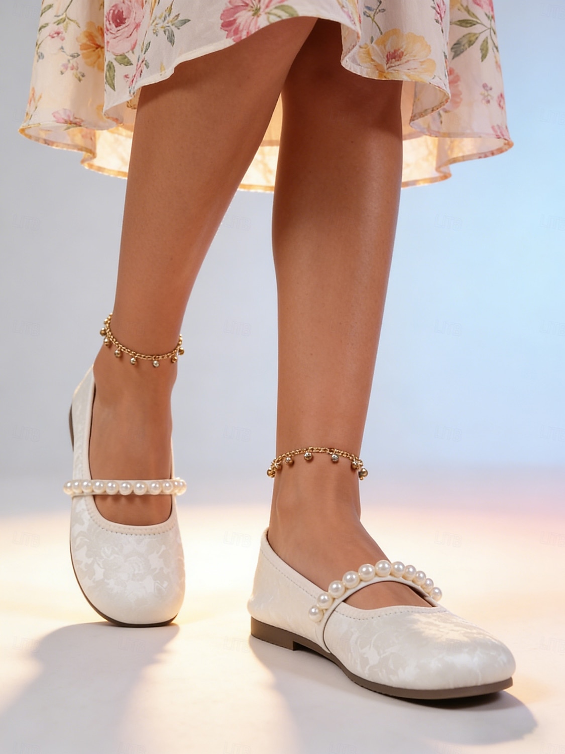 ballerine mary jane beige da donna con cinturino in finta perla – scarpe comode e larghe con punta tonda, elegante stile vintage per l'uso quotidiano, matrimoni, feste del tè e viaggi del 2026 a $24.99 –P3