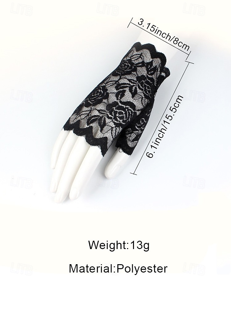 Женские кружевные перчатки, изготовлены из полиэстерового кружева, доступны в различных цветах, идеально подходят для свадеб, вечеринок и особых случаев. 2026 - $7.99 –P9