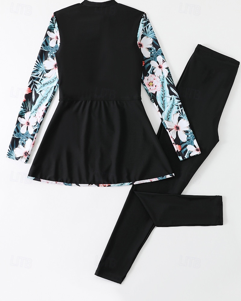 Per donna Standard Top sottomuta Tankini e bikini da surf Costumi da bagno Tropicale Con zip Protezione UV Elastico Manica Lunga Costume da Bagno Surf Immersione Nuoto Estate del 2026 a $28.99 –P8