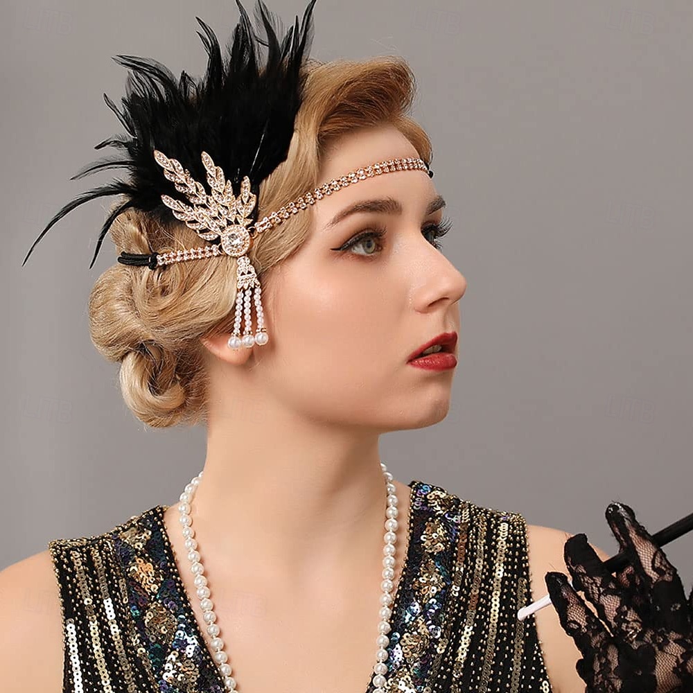 Vintage Fascia Flapper Il grande Gatsby Foglia Costume Per donna Carnevale San Valentino Mascherata Balli di fine anno Carnevale Club Adulti Copricapo Primavera del 2026 a $20.99 –P1