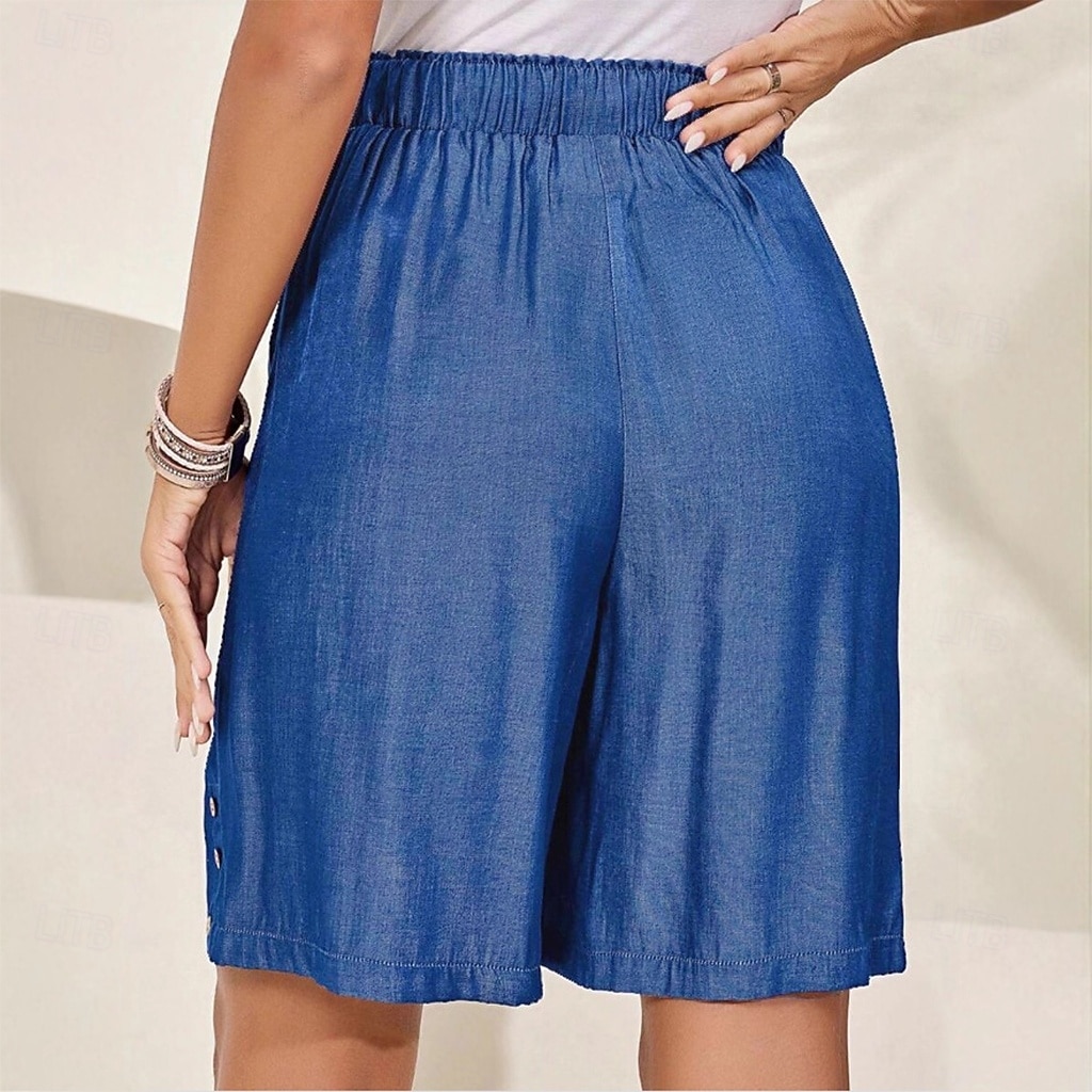 Per donna Bermuda Shorts Pantaloncini Estivi Shorts da Spiaggia Vacanza Moda Casual Quotidiano Lunghezza al ginocchio Vita Alta Coulisse Tasca Elastico in vita Comodità Asciugatura Rapida Morbido del 2026 a $24.99 –P2