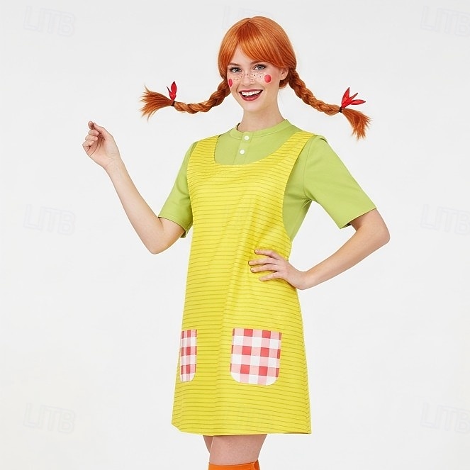 Karneval 2026 Kleid Ausgefallene Kostüme Lustiges rothaariges Mädchen Cosplay Erwachsene Damen Halloween Karneval Party Verkleiden 2026 - $49.99 –P6