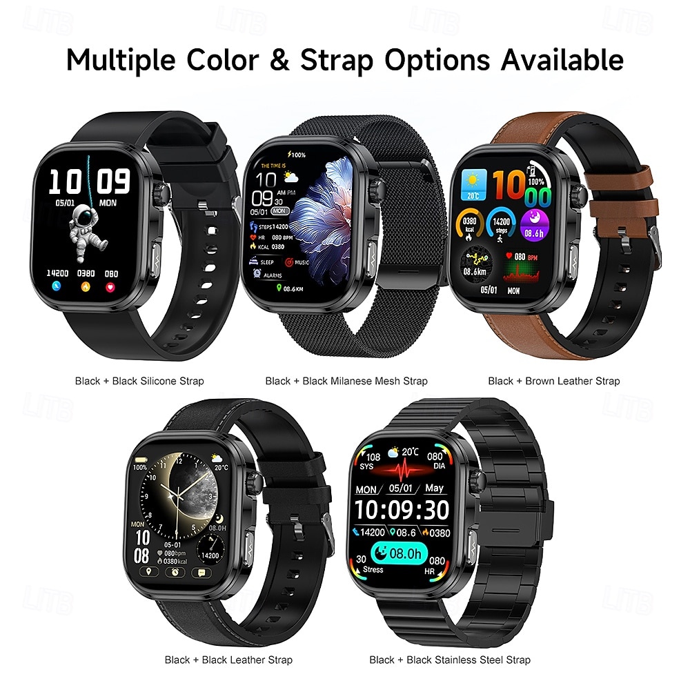 iMosi GE52 Smartwatch 1.88 Zoll Smartwatch mit Bluetooth-Anruffunktion Schrittzähler Anruferinnerung Aktivitäts-Tracker Kompatibel mit Android iOS Unisex Freisprechanrufe Mediensteuerung Schrittzähler 2026 - $60.88 –P10