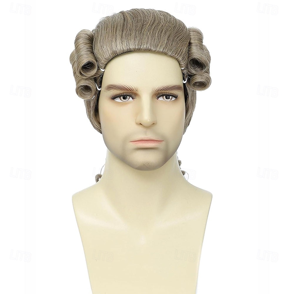 Perruque de style colonial, accessoire de costume historique, queue de cheval ondulée (blonde) de 2026 ? $23.99 –P1