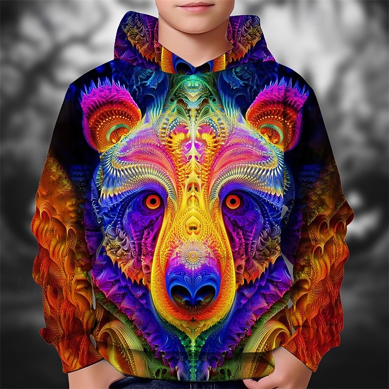 Halloween Dla chłopców 3D Graficzny Bluza z Kapturem Długi rękaw Wiosna Jesień Moda Moda miejska Dzieci 4-12 lat Kaptur Na zewnątrz Codzienny Regularny 2026 - $18.99 –P3