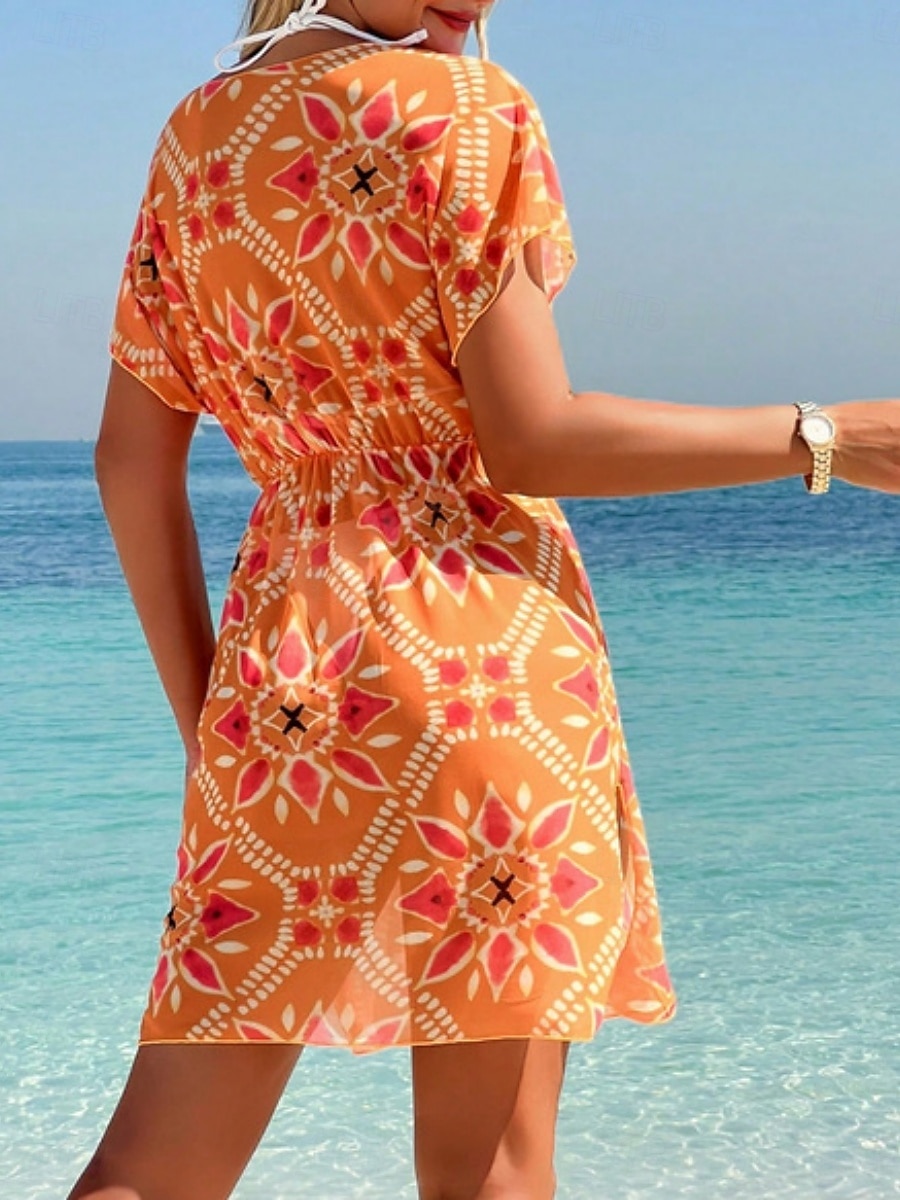 Γυναικεία Μαγιό Ενα κομμάτι Μαγιό Μονοκίνι Μαγιό Έλεγχος κοιλιάς Ψηλή Μέση Λεπτό Εξώπλατο Διακοπές Ρούχα παραλίας Φλοράλ Λεοπάρ Λαιμόκοψη V Αμάνικο Κοντομάνικο Μαγιό 2026 - $19.99 –P8