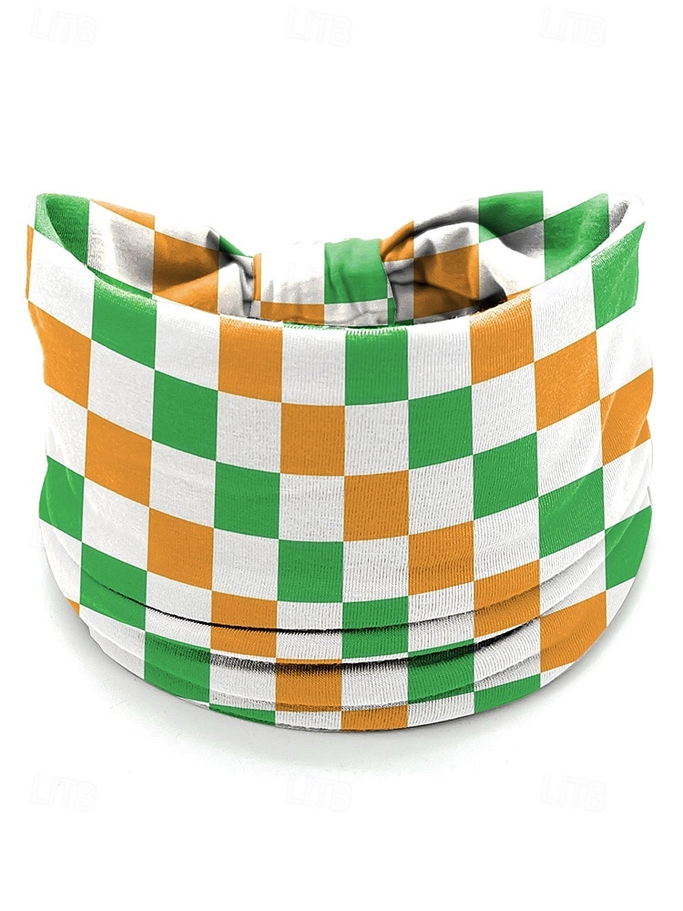 Damhårband med polyestertryck, flermönster med shamrockmönster för St. Patricks dag, stretchig och andningsbar festivalstil för högtidsfiranden, parader och vardagskläder 2026 - QAR 30.48 –P13