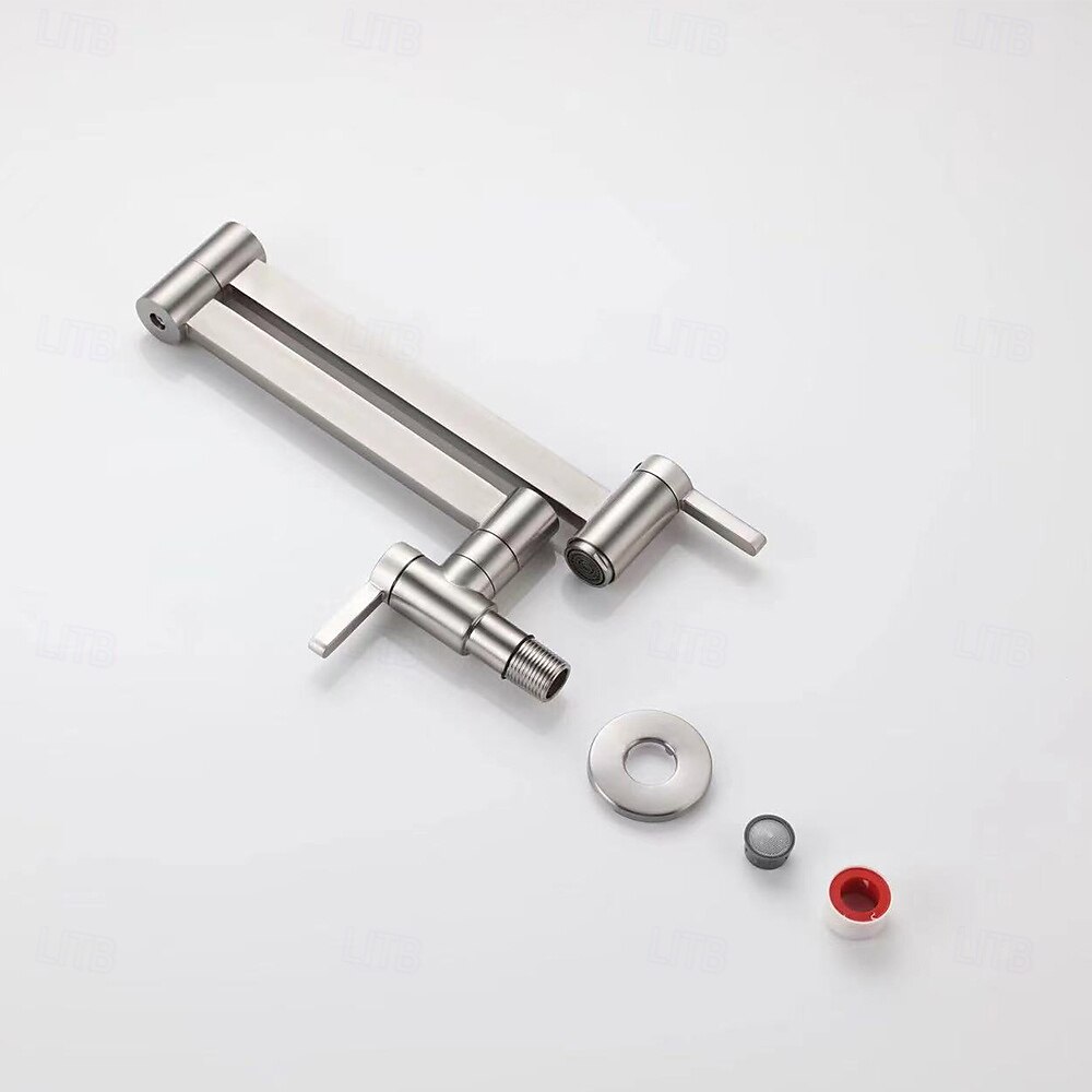 keittiöhana, seinälle asennettava kattilan täyteaine kaksi kahvaa yksireikäinen nykyaikainen keittiöhana 2026 - $226.79 –P8