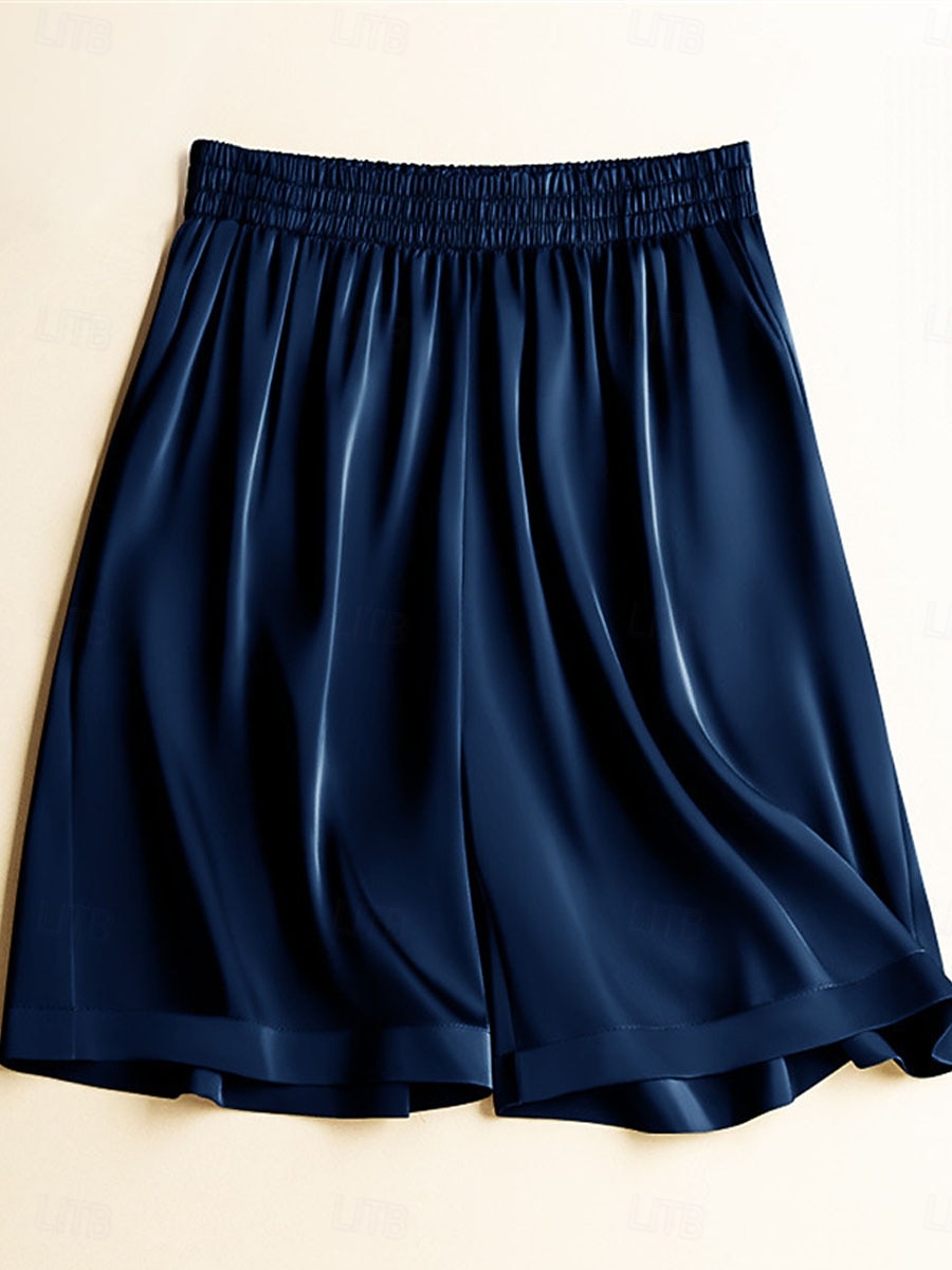 בגדי ריקוד נשים מכנסי ברמודה חוצפני צ'ינו שורטים אלגנטית חופשה וינטאג' באורך מלא מותניים גבוהים צבע אחיד טלאים חגורה גמישה נוח נושם קשיח יומי בָּחוּץ חופשה שחור נייבי כהה קפה אפור קיץ אביב 2026 - $36.99 –P3