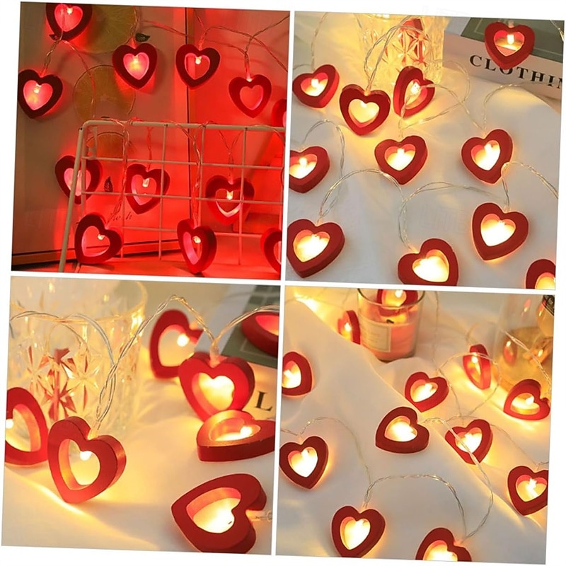 Cadena de luces LED con forma de corazón de San Valentín para una decoración romántica para bodas, fiestas, dormitorios y celebraciones del Día de San Valentín. 2026 - $16.99 –P5