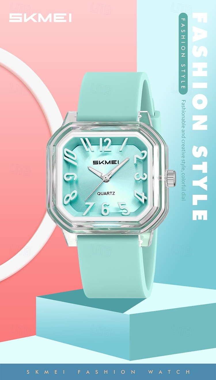 Подарок на День Матери SKMEI Мужские кварцевые часы Креативные минималистские модные повседневные светящиеся водонепроницаемые часы с мировым временем Силиконовые гелевые часы 2026 - $26.99 –P1