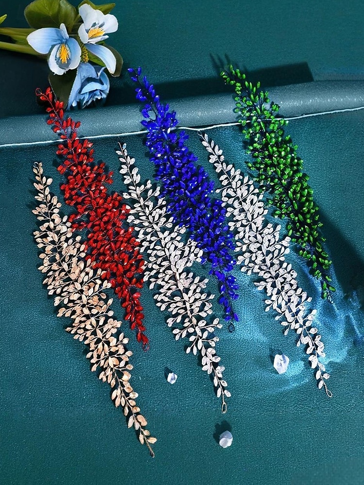 Cintura da donna con zirconi e cristalli in poliestere – vari colori, design elegante – perfetta per matrimoni ed eventi serali del 2026 a $18.99 –P6