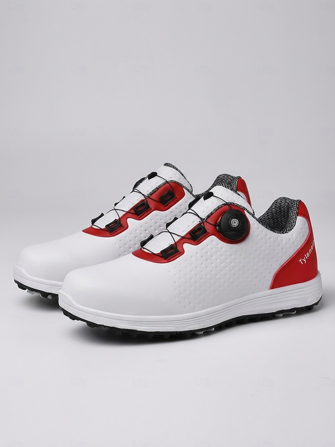 Women's White Red Golf Shoes – Lightweight Breathable Spiked Golf Sneakers for Women, Stable Cushioning for Golf Course, Training, Walking & Daily Wear 2026 - $64.99 –P2