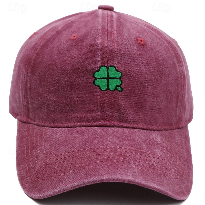 Unisex Cappellino da Baseball Blu chiaro Esercito verde Cotone Ricamato Protezione UV Clover Casual Quotidiano Casual Festa di San Patrizio Casuale Quotidiano San Patrizio Tinta unica Quadrifoglio del 2026 a $9.49 –P6