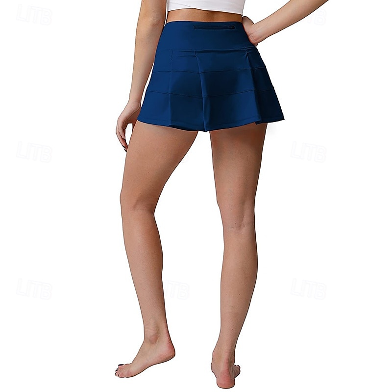 Per donna Tinta unita Gonna casual Gonna da tennis Gonne da tennis con pantaloncini Tasca Asciugatura Rapida Traspirante Corsa Fitness Yoga Gonna Gonna-pantaloncini Nero Bianco Rosa Abbigliamento da del 2026 a $44.99 –P12