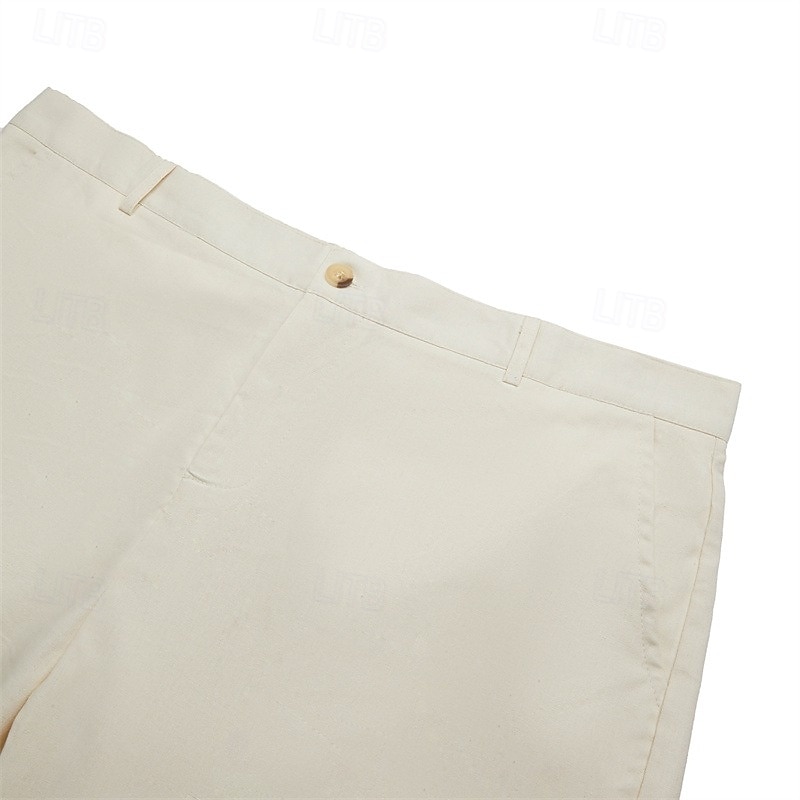 Per uomo Shorts Shorts di Lino Shorts eleganti Pantaloncini Estivi Cerniera Tasca Tinta unita Comodità Traspirante Lunghezza al ginocchio Quotidiano Abbigliamento casual alla moda Affari Moda Casual del 2026 a $24.99 –P10