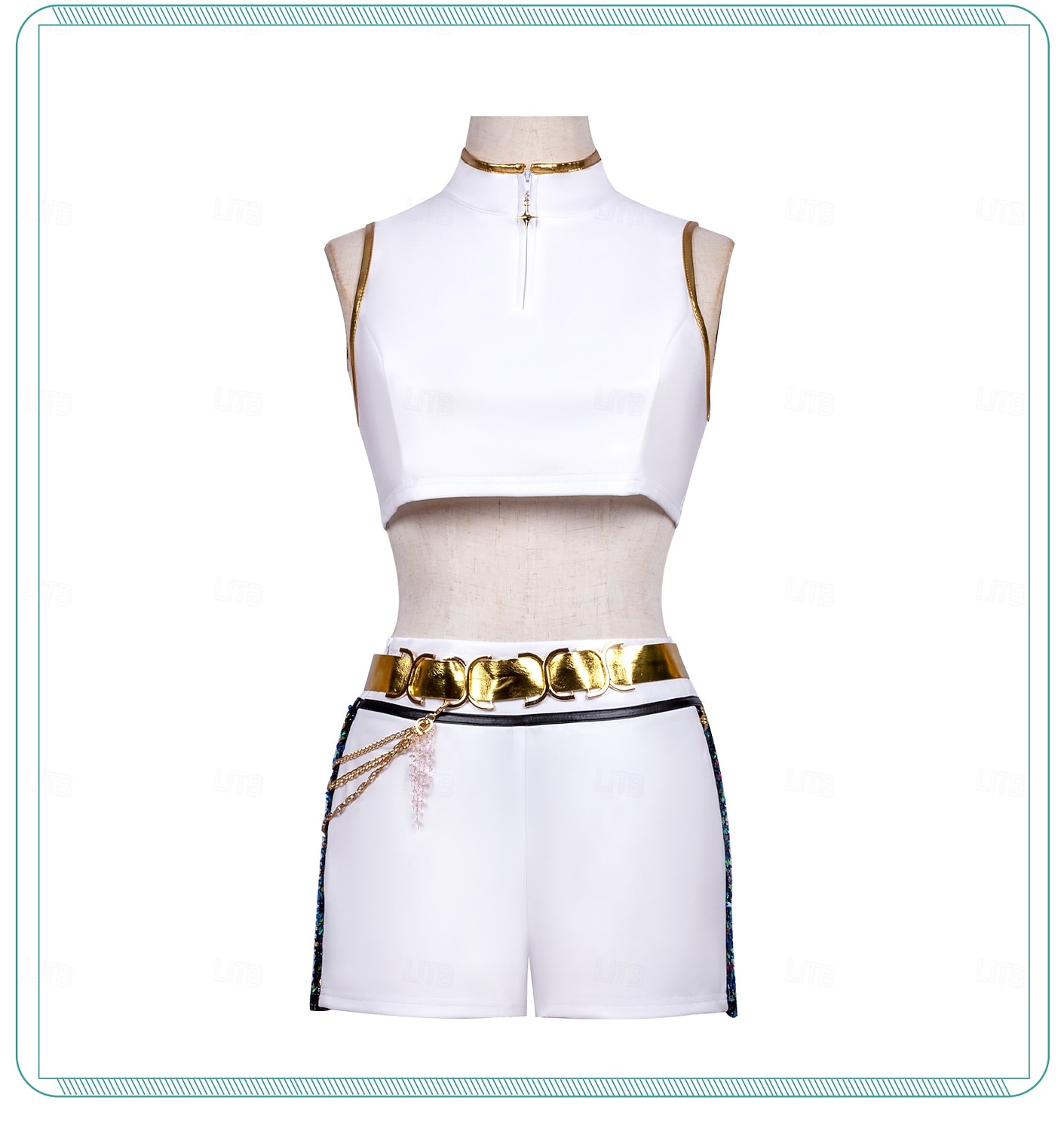 مستوحى من الكيبوب مستوحى من المعبود الكوري محبوب الجماهير نجم البوب كوستيوم أزياء فنتازيا المعبود الافتراضي for للفتيات للأطفال عيد الرعب مهرجان أداء كوميك كون معرض الأنمي 2026 - $118.99 –P5