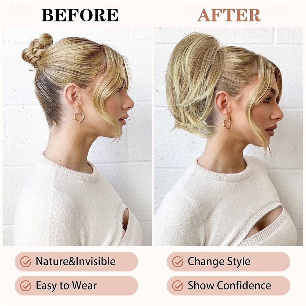 Claw Clip Ponytail Hair Extension - 8 Inch Short Ponytail DIY Bendable Wires Hair Piece for Women Synthetic Fake Pony Tails Daily Use -Grayish White 2026 - $14.49 –P7