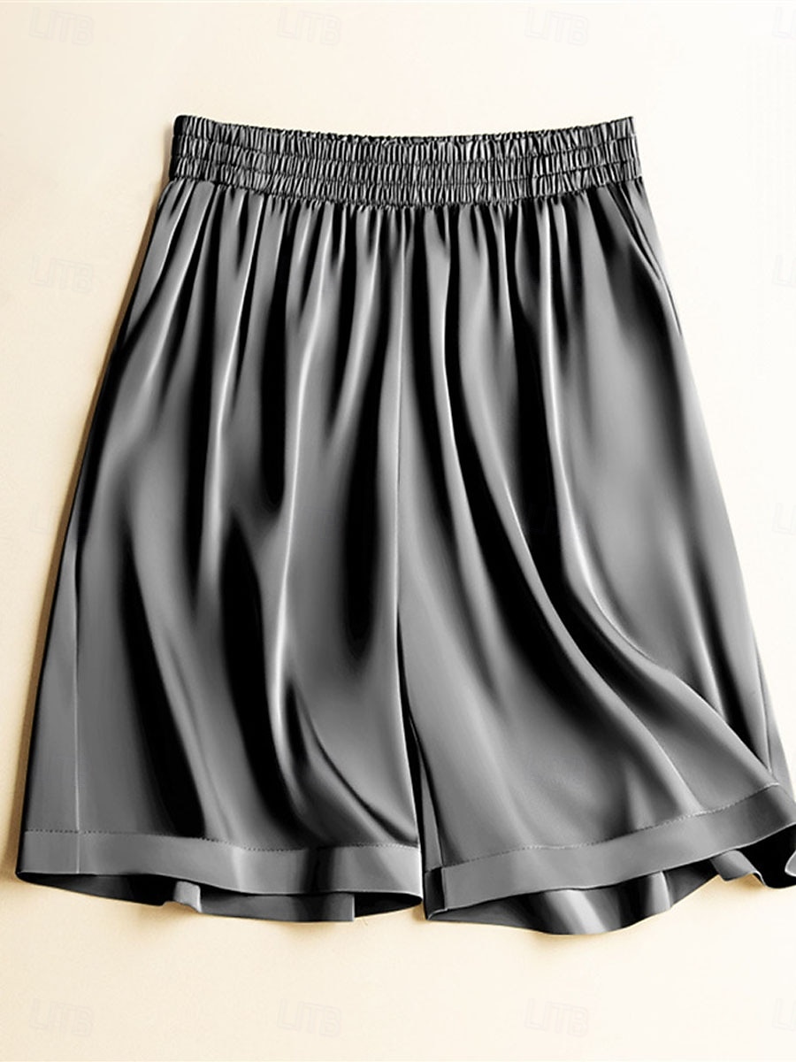 בגדי ריקוד נשים מכנסי ברמודה חוצפני צ'ינו שורטים אלגנטית חופשה וינטאג' באורך מלא מותניים גבוהים צבע אחיד טלאים חגורה גמישה נוח נושם קשיח יומי בָּחוּץ חופשה שחור נייבי כהה קפה אפור קיץ אביב 2026 - $36.99 –P4