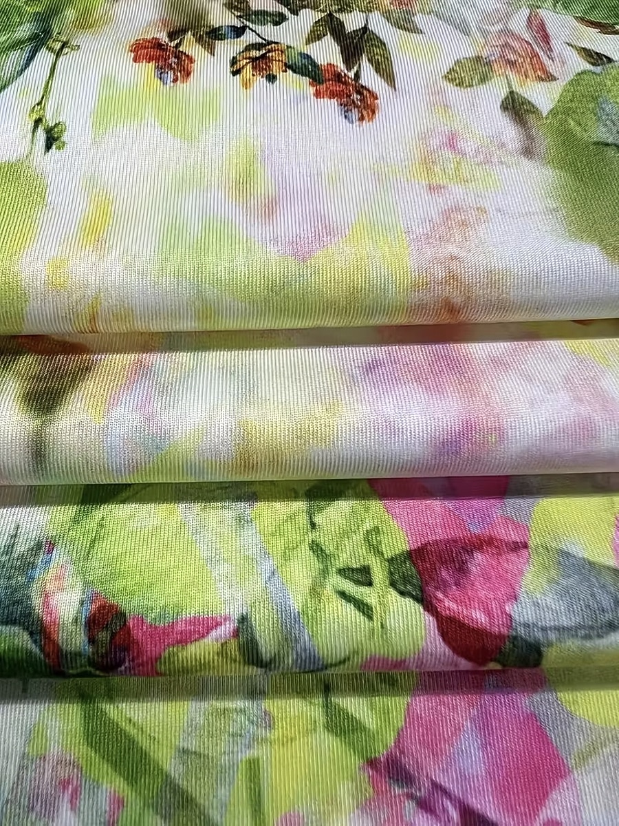 Dame Midikjole T skjortekjole Kjole med A-linje Sommerkjole Ferie Fritid Strand Ut på byen Normal Blomstret Grafisk Landskap Kortermet Crewneck Grønn Sommer Vår 2026 - $25.99 –P3