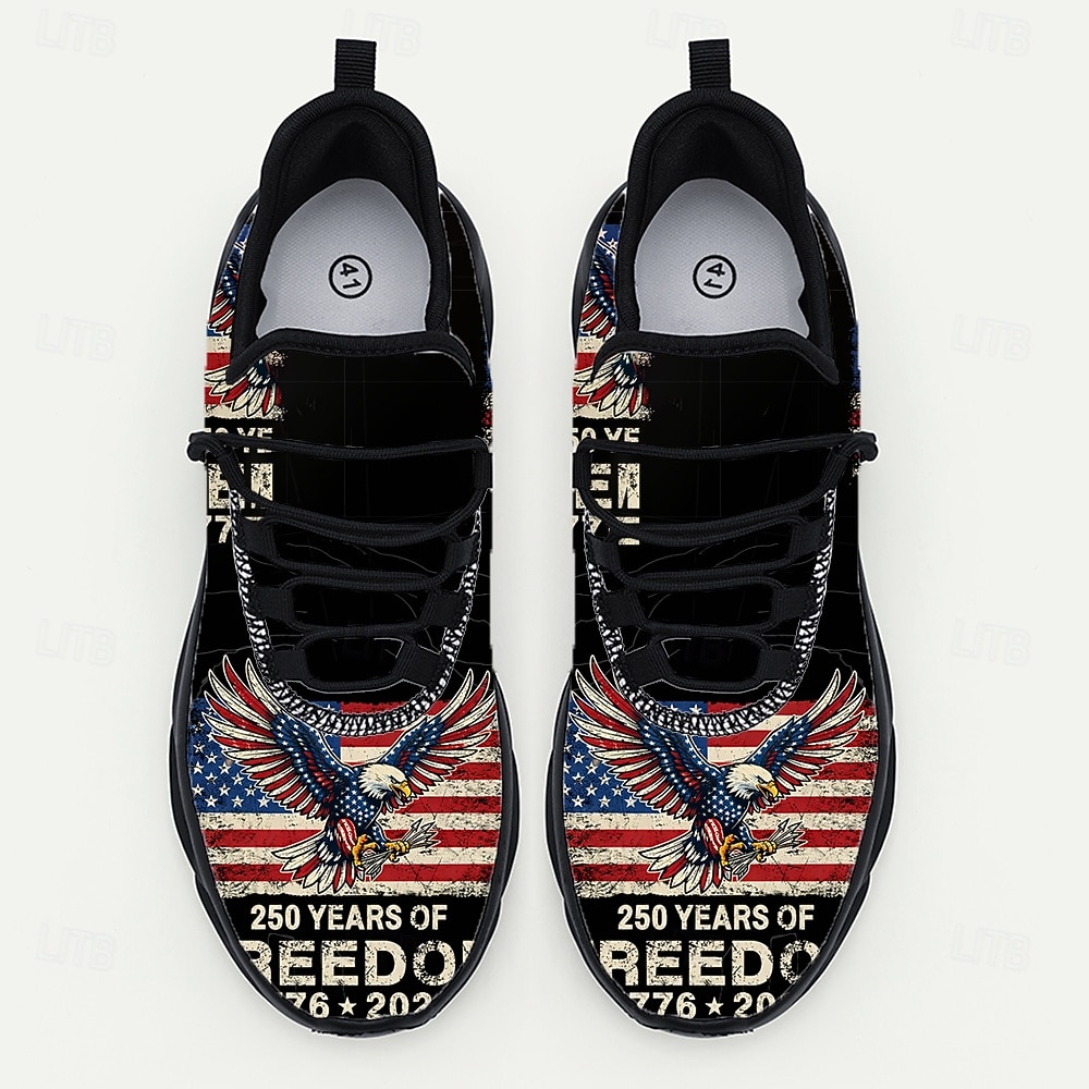 Förenta staternas 250-årsjubileum Herrs Amerikansk Örn Sneakers Djärv "250 år av frihet" design Bekväm och stilig Perfekt för firande av självständighetsdagen 2026 - $42.99 –P5