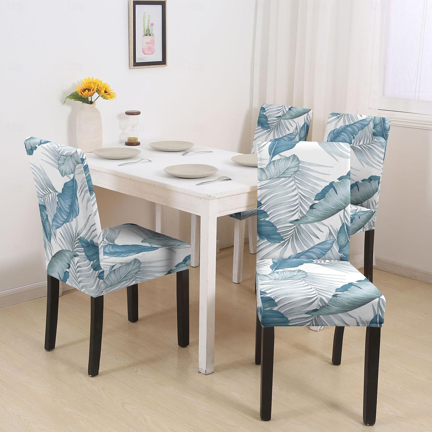 Coprisedile e coprisedile per sedia da pranzo e sgabello resistenti all'acqua, coprisedili in poliestere con stampa geometrica, elasticizzati e lavabili, per cucina, sala da pranzo e casa del 2026 a $15.99 –P7