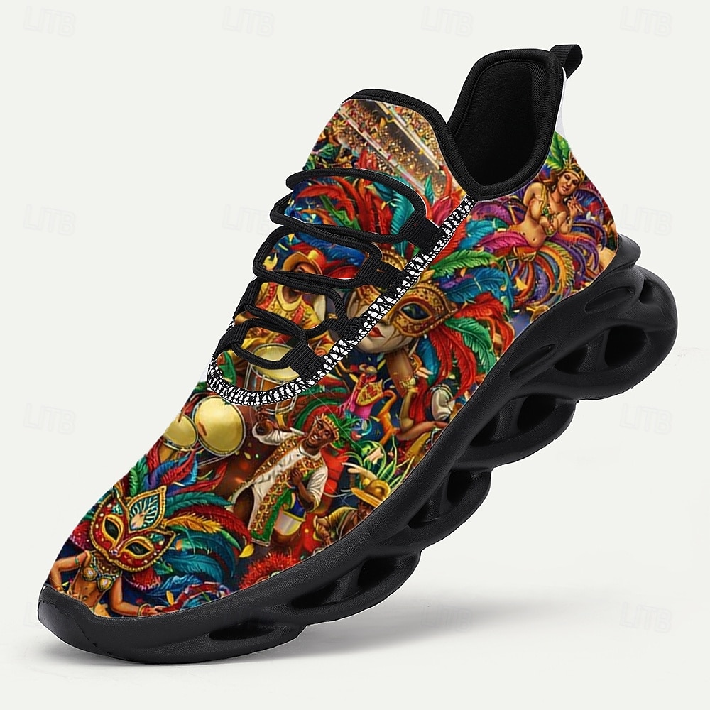sneakers colorate da uomo per il carnevale: in similpelle con motivi audaci, perfette per il carnevale, gli eventi del carnevale e le celebrazioni festive del 2026 a $42.99 –P5