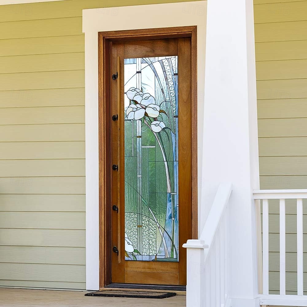 Cortina de puerta estilo vitral vintage con patrón barroco ornamentado, mampara de privacidad colgante, tapiz decorativo para puerta de casa y oficina. 2026 - $17.99 –P9