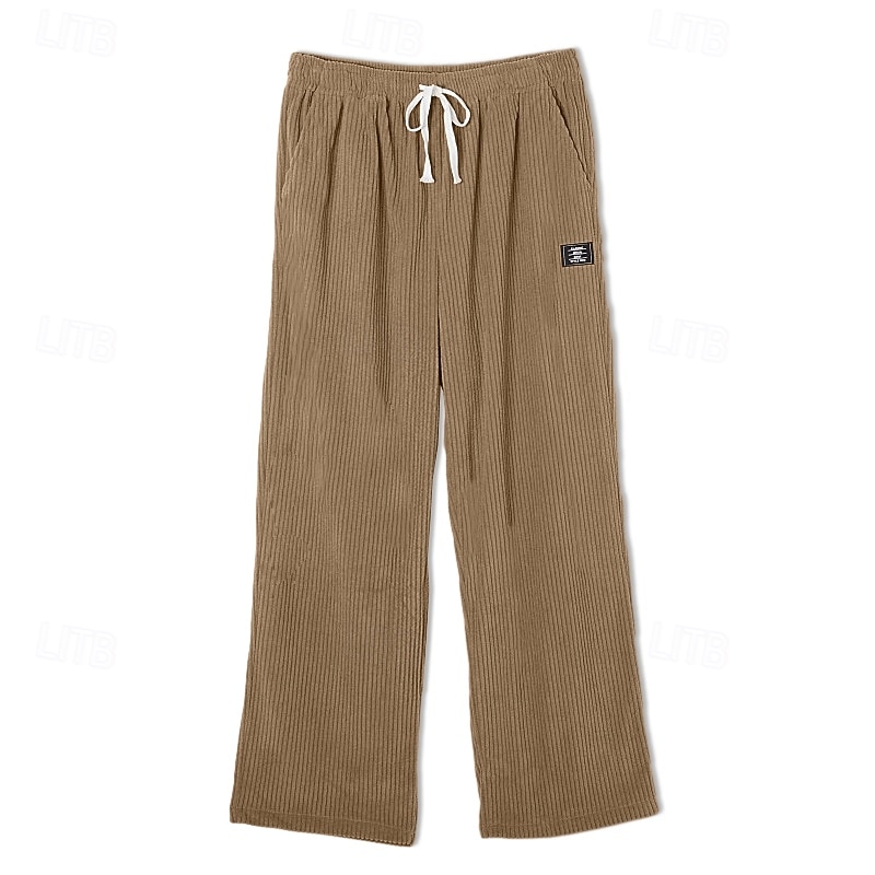 Per uomo Pantaloni da tuta Pantaloni Pantaloni in velluto a coste Pantaloni Larghi Pantaloni della tuta a gamba dritta Coulisse Elastico in vita Tinta unica Comodità Lunghezza intera Casuale del 2026 a $25.99 –P6
