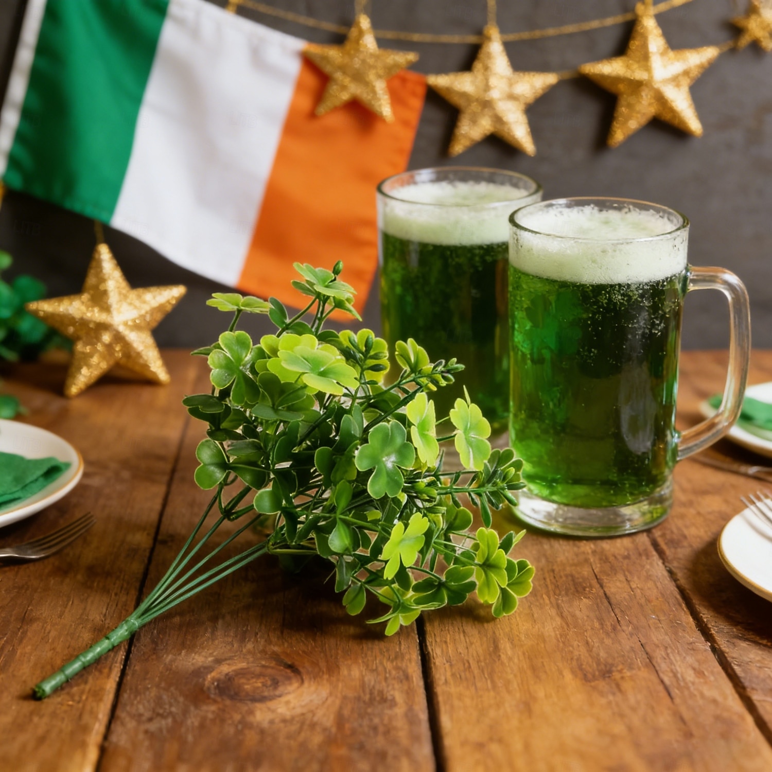 10pcs Artificial Shamrock Plants, Green Faux Clover Stems for Home, Office, Store & Mall Decor, Ideal for Flower Arrangements, Weddings, Engagements, Anniversaries, Parties & Year-Round Festive Decorations 2026 - $23.99 –P3