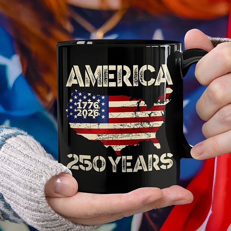 Taza del 250.º aniversario de Estados Unidos, regalo patriótico, taza de café de cerámica del semiquincentenario, 1776-2026, Estados Unidos 250, Día de la Independencia, regalo del 4 de julio para 2026 - $16.99 –P2